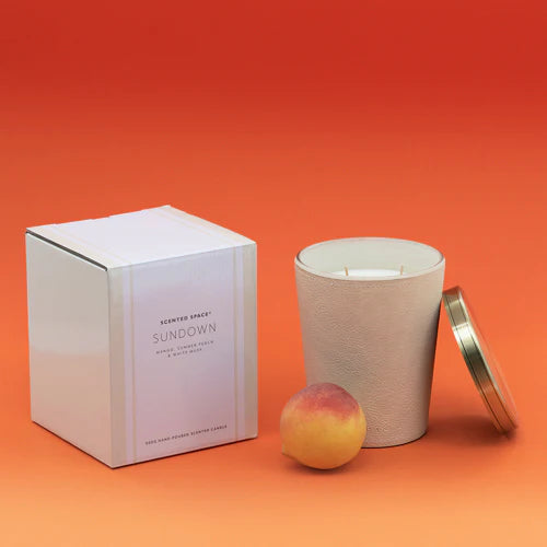 Leather Candle Sundown 900g by Apsley and Company Online Sale