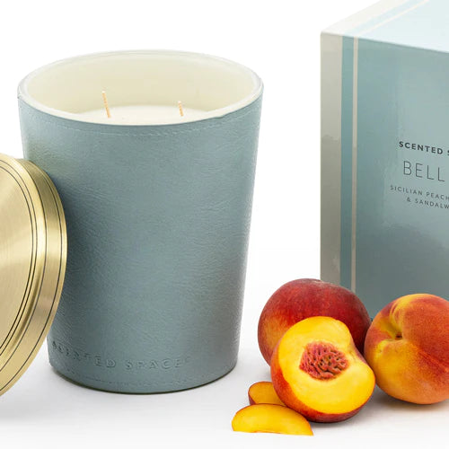 Leather Candle Bellini 900g by Scented Space on Sale