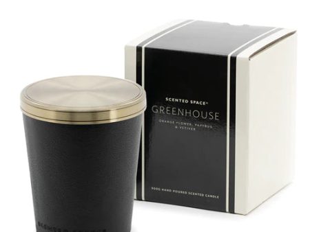 Leather Candle Greenhouse 900g by Apsley and Company Hot on Sale