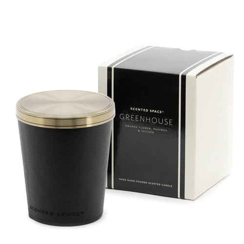 Leather Candle Greenhouse 900g by Apsley and Company Hot on Sale