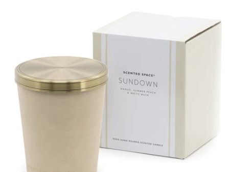 Leather Candle Sundown 900g by Apsley and Company Online Sale