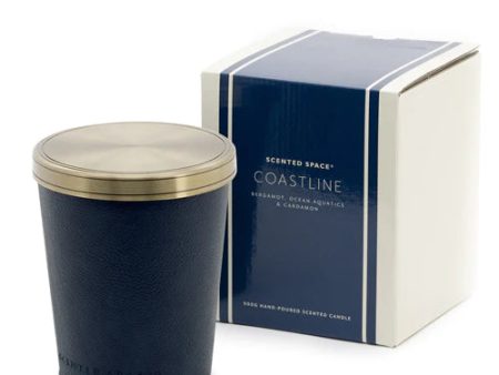 Leather Candle Coastline 900g by Scented Space Hot on Sale