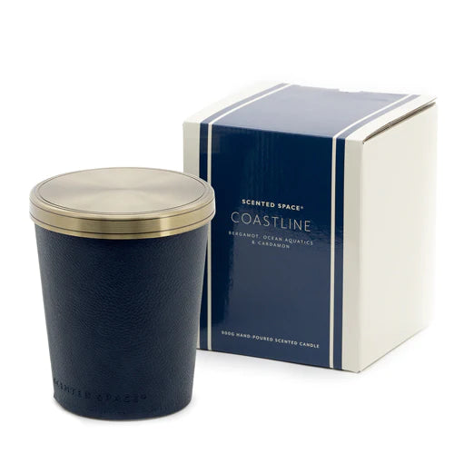 Leather Candle Coastline 900g by Scented Space Hot on Sale