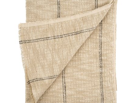 Solice Linen Striped Throw Cheap