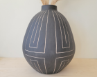 Grey and Black Stoneware Vase Hot on Sale