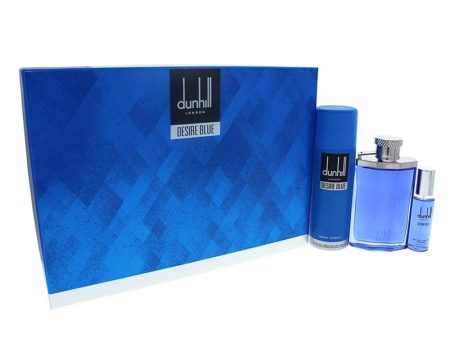 Dunhill Desire Blue M - Eau De Toilette 100ml+ - Eau De Toilette 30ml+195ml Body Spray Set Online now