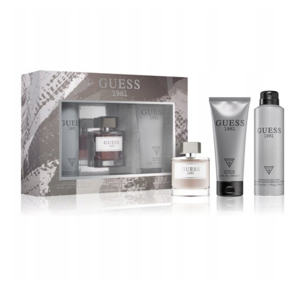 Guess 1981 M - Eau De Toilette 100ml+200ml Sg+226ml Body Spray Set (2020) Supply