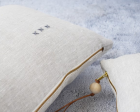 Oatmeal Lumbar Linen Cushion For Sale