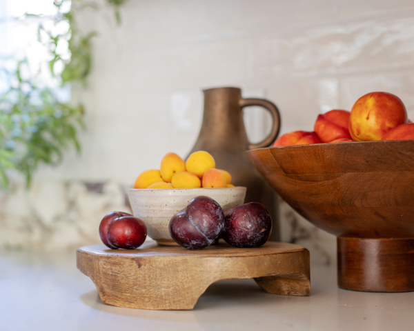 Footed Mango Wood Bowl Online Sale