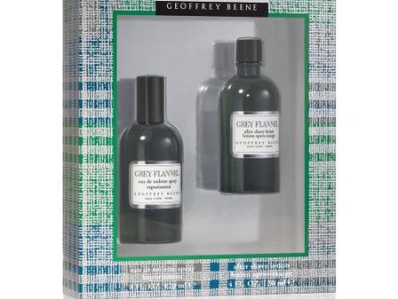 Geoffrey Beene Grey Flannel M - Eau De Toilette 120ml+120ml After Shave Lotion Set Hot on Sale