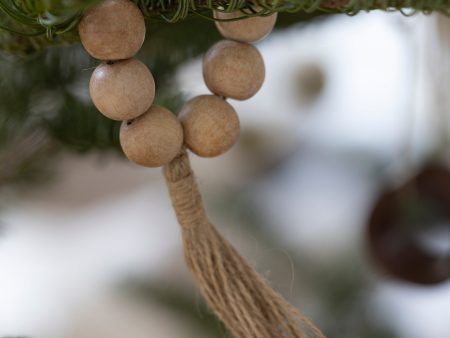 Jute Beaded Brown Napkin Ring - Set of 4 Sale