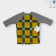 Kids | LuLaRoe Sloan Top | 4 (3-4) | Gray Yellow Plaid | 3 4 Raglan Sleeves | NWT For Cheap