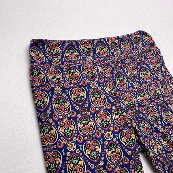 LuLaRoe Womens Leggings | TC (12-18) | Multicolor Ornamental Heart Pattern | Soft Stretch | New Supply