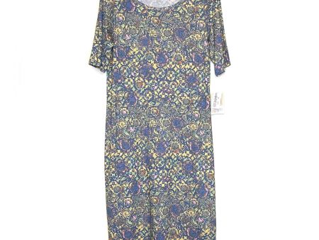 LuLaRoe Julia Bodycon Dress | XL (16-18) | Purple Gray | Floral | NWT Cheap