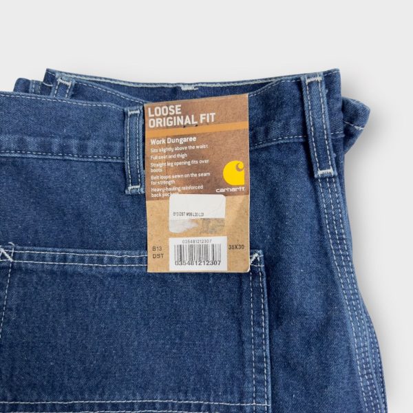 Carhartt B13 Washed Denim Loose Fit Jeans – Durable Work Dungarees for Men – Available in Multiple Sizes – Blue Cotton Denim Cheap