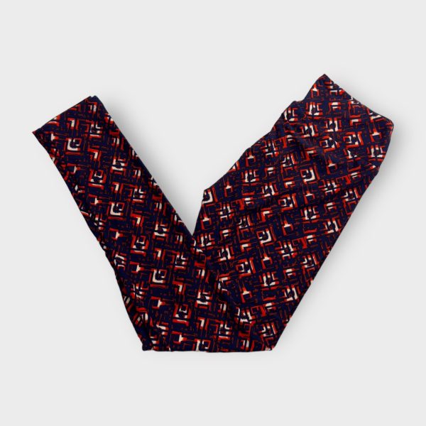 LuLaRoe Leggings | OS (2-10) | Blue Red Geometric | Buttery Soft | New on Sale