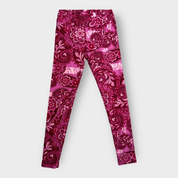 LuLaRoe Leggings | OS (2-10) | Pink Paisley Print | Soft Stretch | New Online Sale