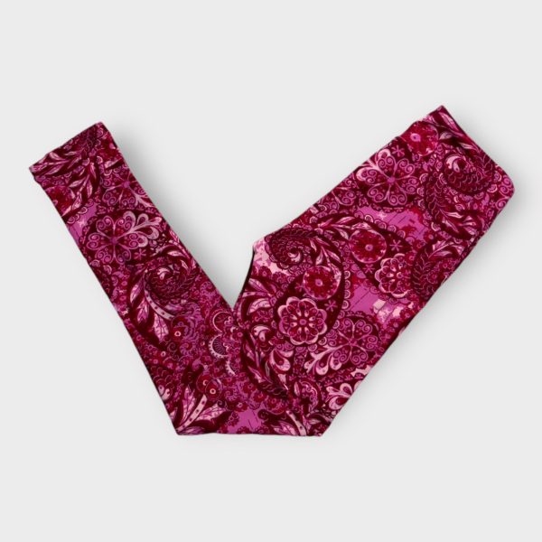 LuLaRoe Leggings | OS (2-10) | Pink Paisley Print | Soft Stretch | New Online Sale