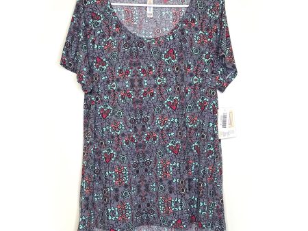 LuLaRoe Womens XL Heather Purple Classic T Floral T-Shirt S s NWT Cheap