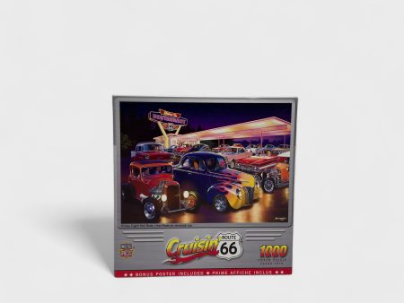 Cruisin’ Route 66 Puzzle - Friday Night Hot Rods - 1000 Pieces Online Hot Sale