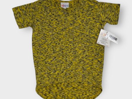 Girls | Lularoe Gracie Top | 4 (3-4) | Yellow Black Heathered | NWT For Discount