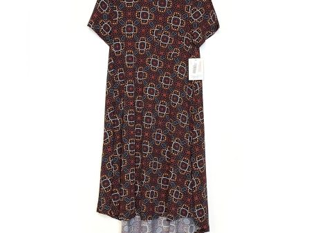 LuLaRoe Womens XS Orange Gold Black Carly Geometric Swing S s NWT Online Sale