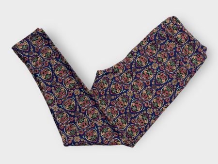 LuLaRoe Womens Leggings | TC (12-18) | Multicolor Ornamental Heart Pattern | Soft Stretch | New Supply