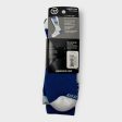 Warrior Lacrosse Game Day Crew Socks | 2-Pair Medium (7.5-9) | Blue White Stripe | New For Cheap