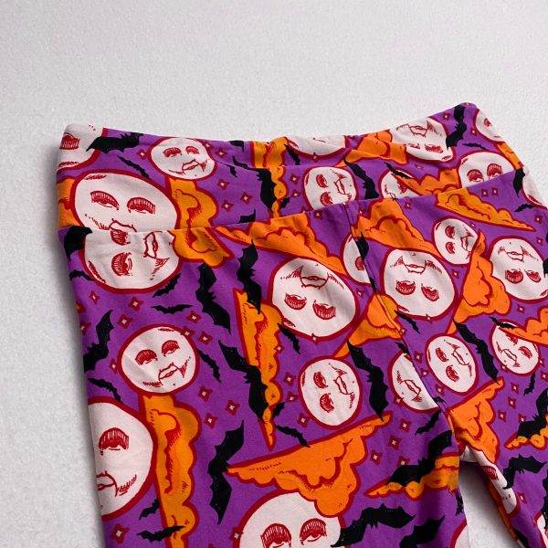 LuLaRoe Halloween Leggings | TC (12-18) | Purple w Moons & Bats Pattern | New For Sale