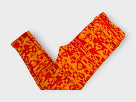 LuLaRoe Halloween Leggings | TC2 (20-26) | Orange Striped Vampire Teeth | New For Sale