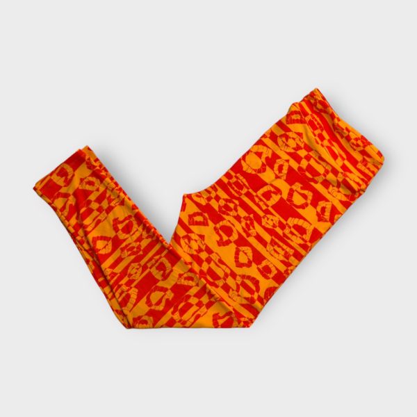 LuLaRoe Halloween Leggings | TC2 (20-26) | Orange Striped Vampire Teeth | New For Sale