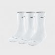 Nike Mens Dri-FIT Crew Socks | 3-Pair Large (8-12) | White Cushioned | New Online now