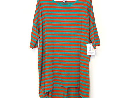 LuLaRoe | Irma Striped S s Top | Color: Green Red | Size: XL | NWT Sale