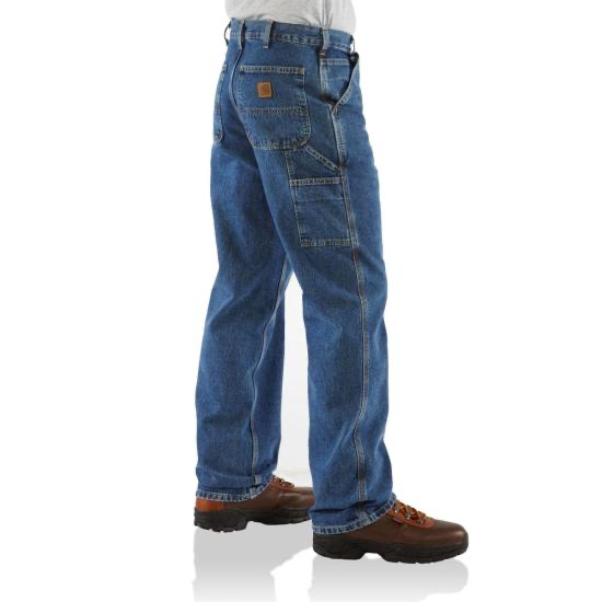 Carhartt B13 Washed Denim Loose Fit Jeans – Durable Work Dungarees for Men – Available in Multiple Sizes – Blue Cotton Denim Cheap