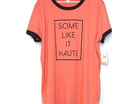 LuLaRoe | Liv T | 3XL (26-28) | Pink black | ‘SOME LIKE IT HAUTE’ | Cap Sleeves | NWT Online now