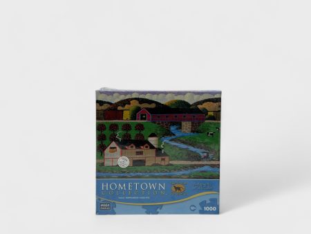 Hometown Collection Puzzle - 1000 Pieces - Scenic Farm Landscape - Family Fun For Sale