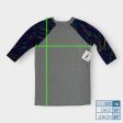 Kids | LuLaRoe Sloan Top | 14 (14-16) | Gray Blue Abstract | 3 4 Raglan Sleeves | NWT Cheap