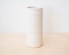 Drift White Farmhouse Ridges Vase For Discount