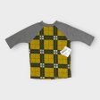 Kids | LuLaRoe Sloan Top | 4 (3-4) | Gray Yellow Plaid | 3 4 Raglan Sleeves | NWT For Cheap