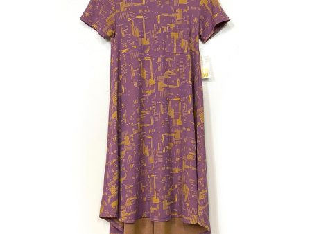 LuLaRoe Womens XXS Purple Yellow Abstract  Carly  S s Swing Dress NWT Hot on Sale